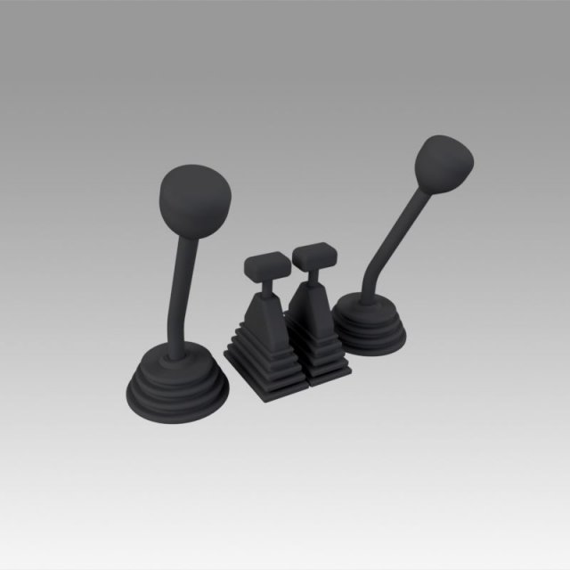 control levers 3D Модель .c4d .max .obj .3ds .fbx .stl .blend