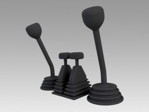 control levers 3D Модель