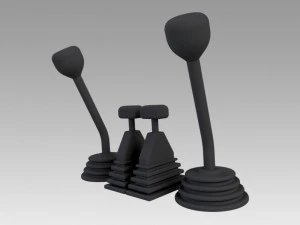control levers 3D Model
