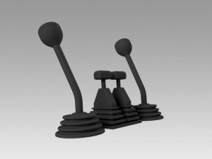 control levers 3D Модель