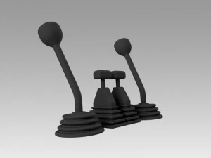 control levers 3D Model