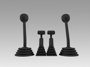 control levers 3D Модель