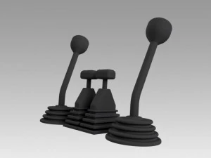 control levers 3D Model