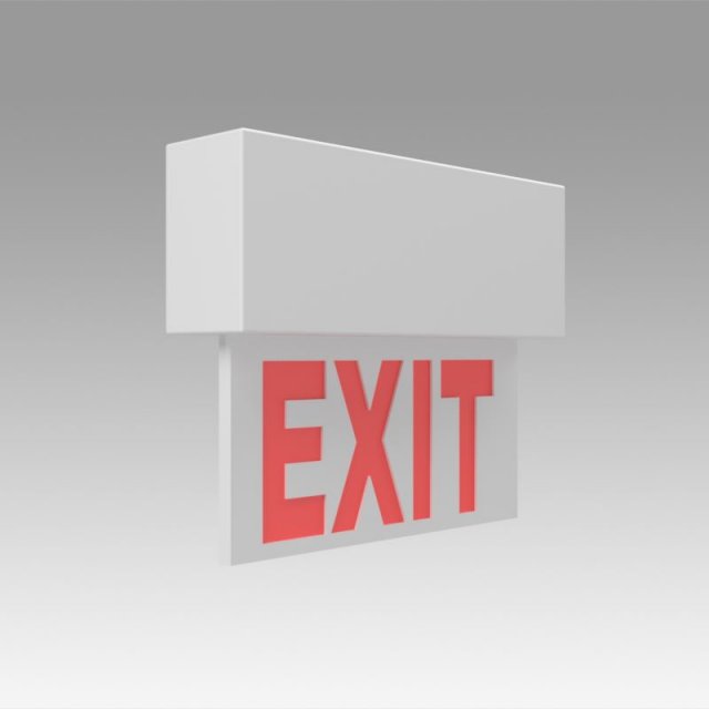 exit sign 3D-Modell .c4d .max .obj .3ds .fbx .stl .blend 