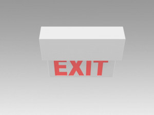 exit sign 3D-Modell