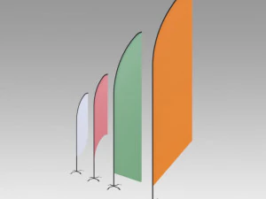 feather banner 3D Model