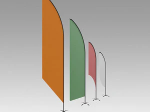 feather banner 3D Model