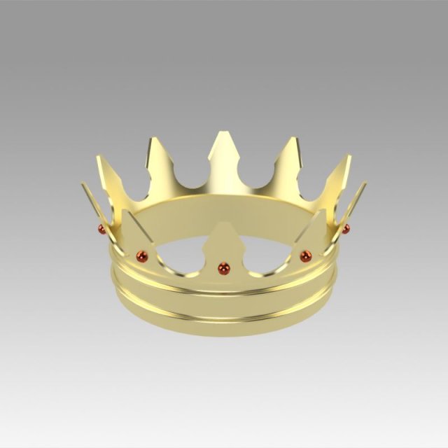 gold crown 3D Model .c4d .max .obj .3ds .fbx .stl .blend 