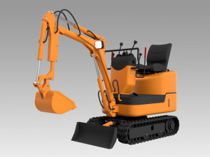 mini excavator 3D Model