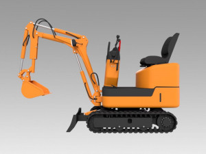 mini excavator 3D 模型