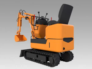 mini excavator 3D Model