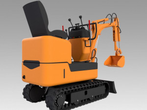 mini excavator 3D 模型