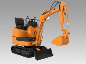 mini excavator 3D Model