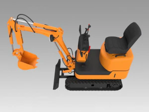 mini excavator 3D Model