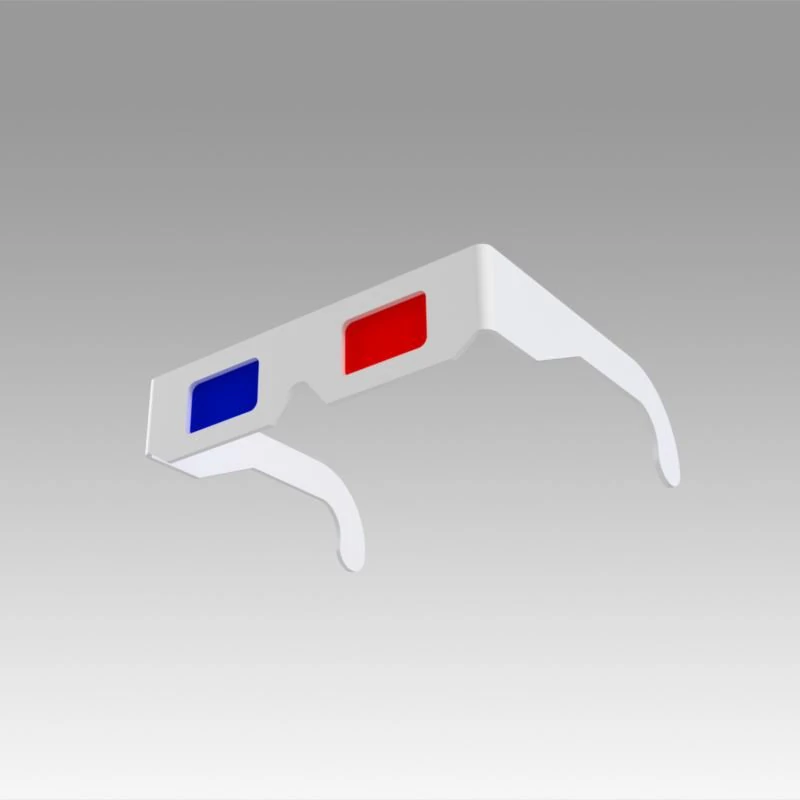 paper 3d glasses 3D Model .c4d .max .obj .3ds .fbx .stl .blend