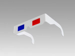 कागज 3डी चश्मा 3D मॉडल