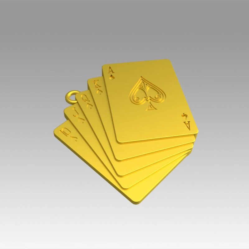 pendant playing card 3D Model .c4d .max .obj .3ds .fbx .stl .blend 