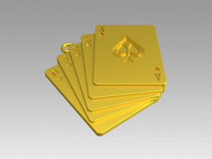 pendant playing card 3D 모델