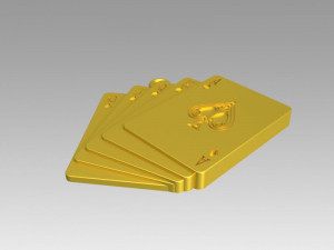 pendant playing card 3D 모델