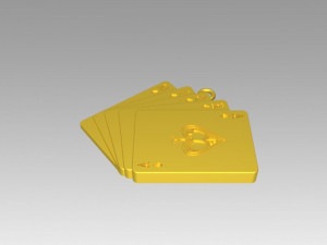 pendant playing card 3D 모델