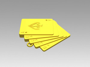 pendant playing card 3D 모델