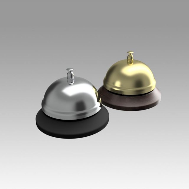 reception bell 3D Модель .c4d .max .obj .3ds .fbx .stl .blend 