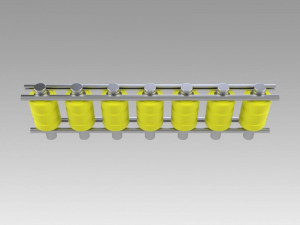 roller road fence Modelo 3D