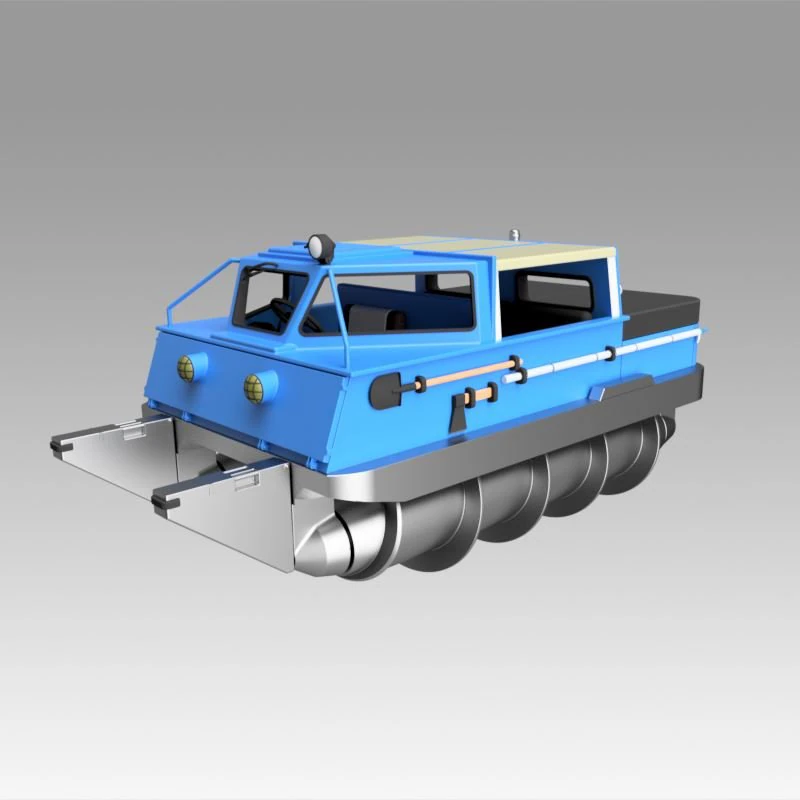 screw terrain vehicle zil-2906 3D Model .c4d .max .obj .3ds .fbx .stl .blend 