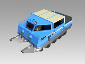 screw terrain vehicle zil-2906 3D Model