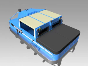 screw terrain vehicle zil-2906 3D Model