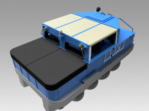 screw terrain vehicle zil-2906 3D Model