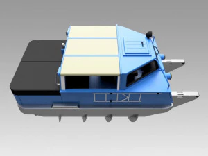 screw terrain vehicle zil-2906 3D Model