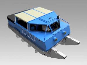 screw terrain vehicle zil-2906 3D Model