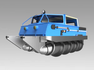 screw terrain vehicle zil-2906 3D Model