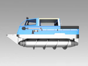 screw terrain vehicle zil-2906 3D Model