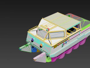 screw terrain vehicle zil-2906 3D Model