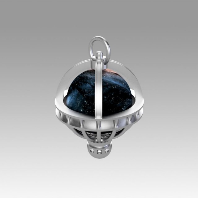 Men in store black galaxy necklace