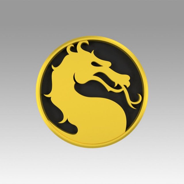 mortal kombat logo Modelo de impresión 3D .c4d .max .obj .3ds .fbx .stl .blend 