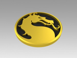 mortal kombat logo Modelo de impresión 3D