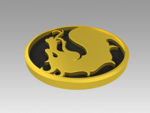 mortal kombat logo Modelo de impresión 3D