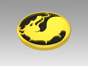 mortal kombat logo Modelo de impresión 3D