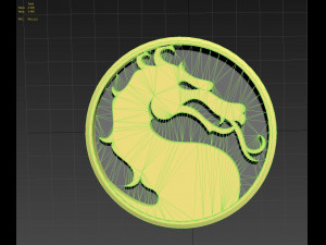 mortal kombat logo Modelo de impresión 3D