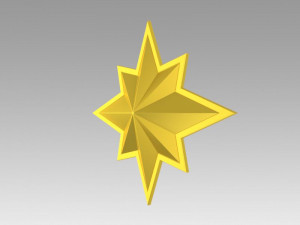 captain marvel emblem 3Dプリントモデル