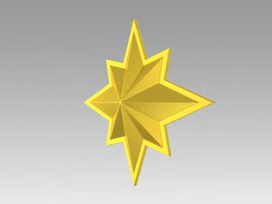 captain marvel emblem 3D Print Model