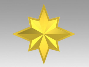 captain marvel emblem 3Dプリントモデル