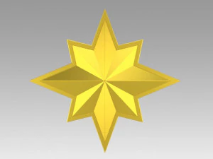 captain marvel emblem 3D Print Model