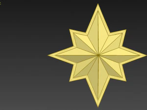 captain marvel emblem 3D Print Model