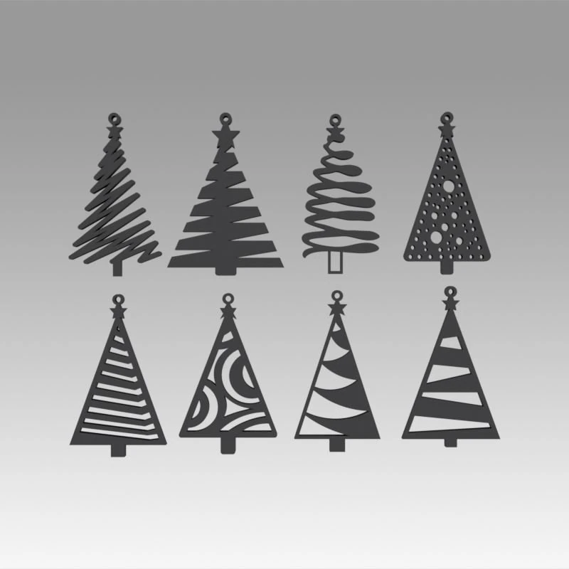 christmas tree toy set 3D Model .c4d .max .obj .3ds .fbx .stl .blend