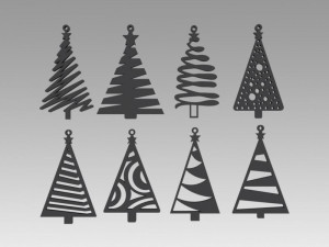 christmas tree toy set Model 3D