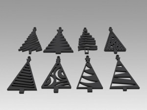 christmas tree toy set Model 3D